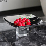 Coupe Fruits Métal Base Cristal