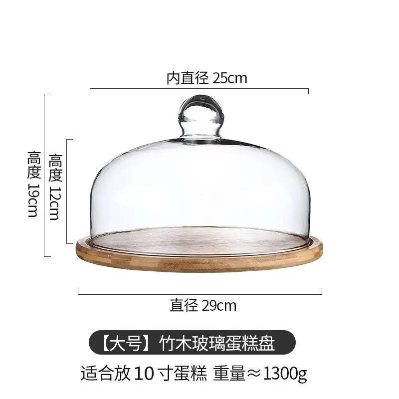 Cloche à Gâteau en Verre Transparent