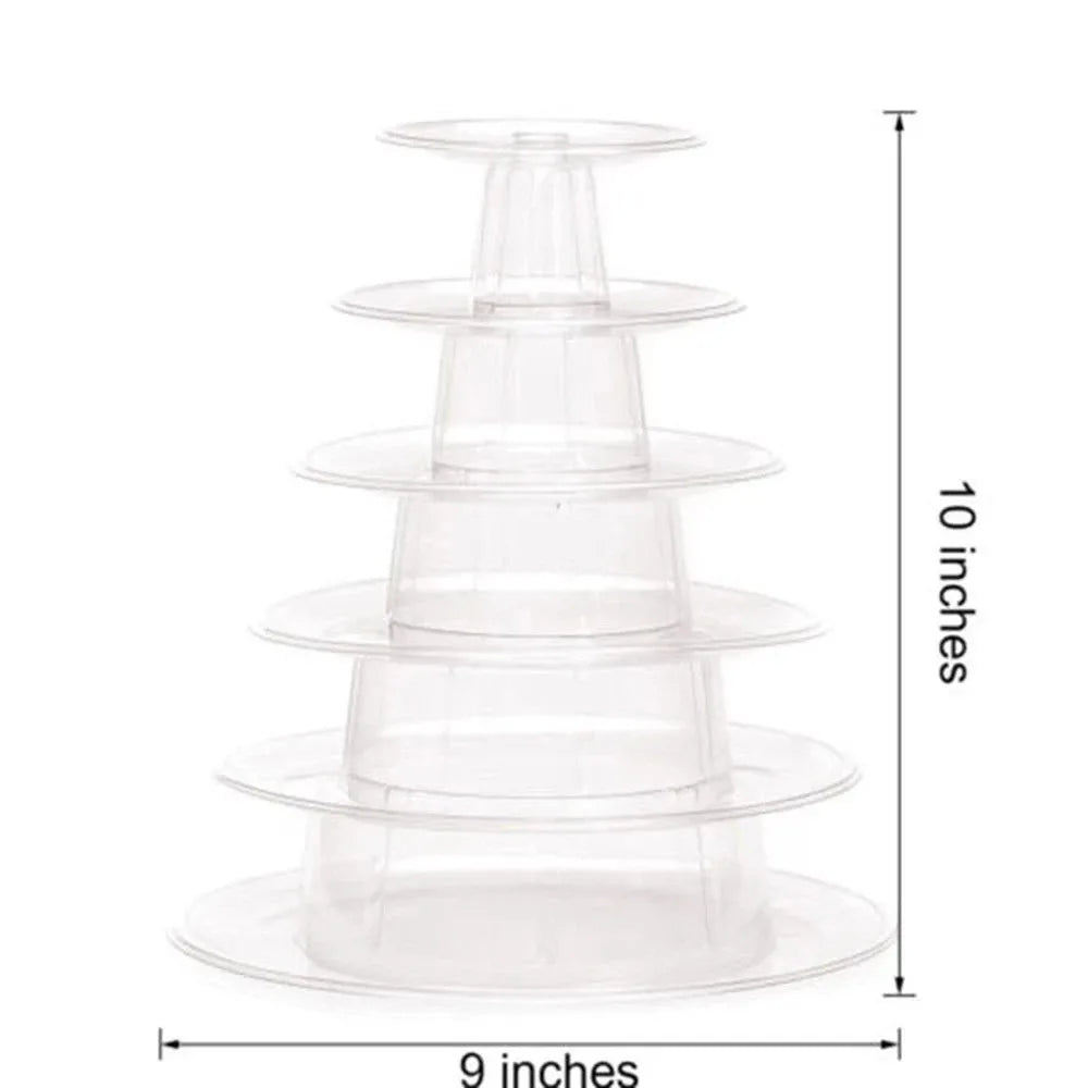 Présentoir Macarons Pyramide 6 Étages Mariage