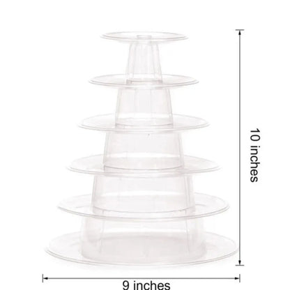 Présentoir Macarons Pyramide 6 Étages Mariage