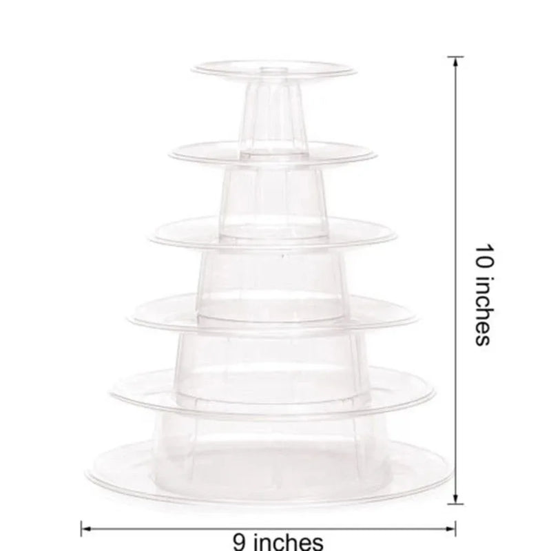 Présentoir Macarons Pyramide 6 Étages Mariage – ambiance mariage romantique et raffinée
