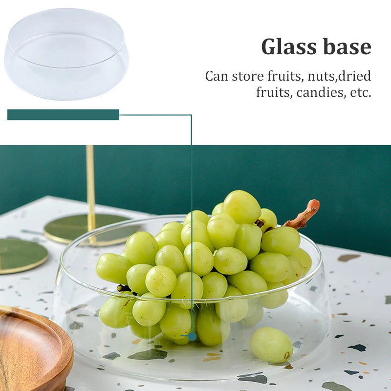 Caja de almacenamiento de frutos secos estilo decoración europea para el hogar, bandeja de frutas, decoraciones para el hogar, utensilio de cocina, regalos navideños, cuenco de cristal
