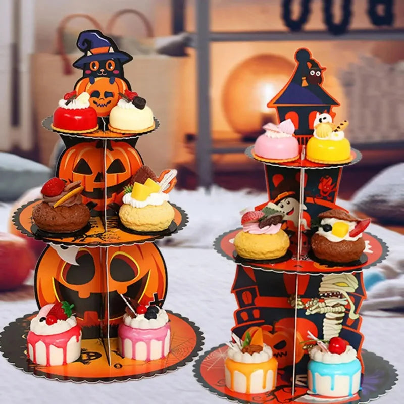 Présentoir Cupcakes Carton Halloween Fête