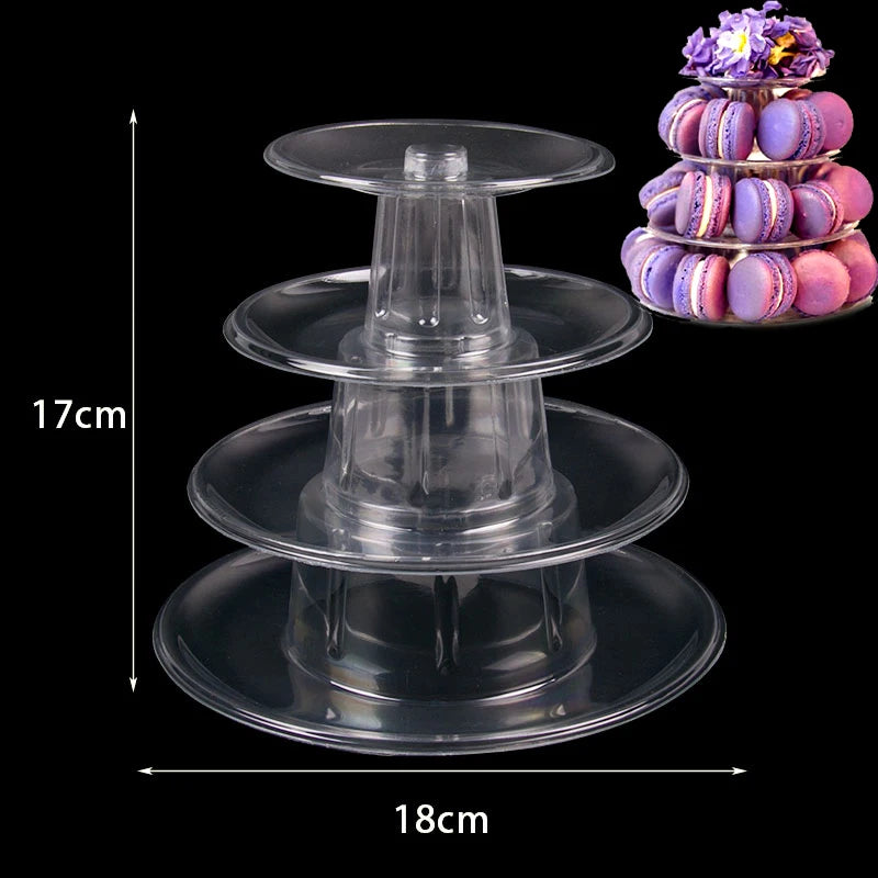 Tour Présentoir Macarons Transparente Mariage