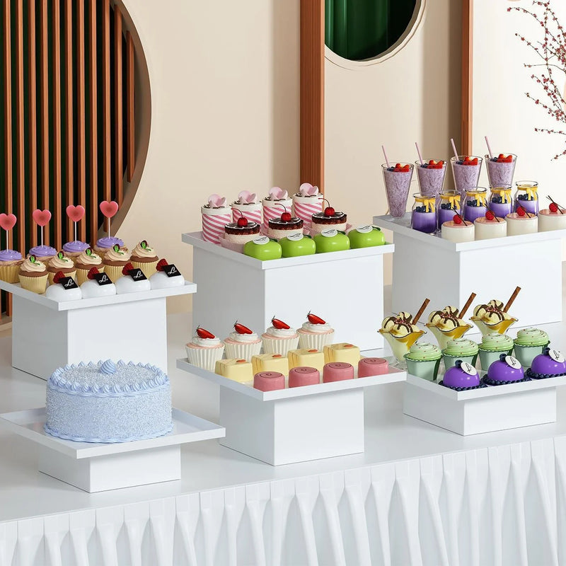 Cubes Acrylique Mariage Blanc – agencement table de réception festive