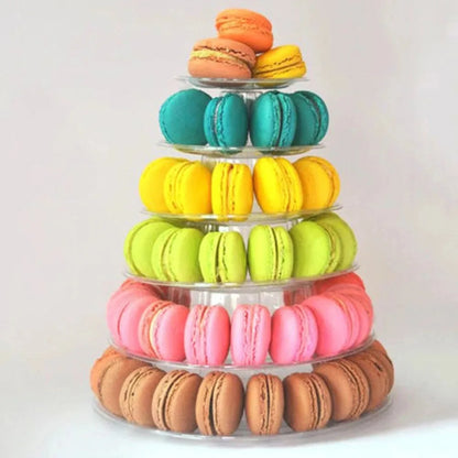 Présentoir Macarons Pyramide 6 Étages Mariage