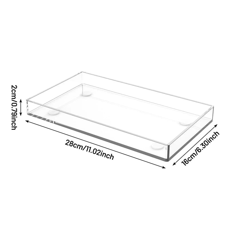 Plateau Acrylique Transparent Élégant