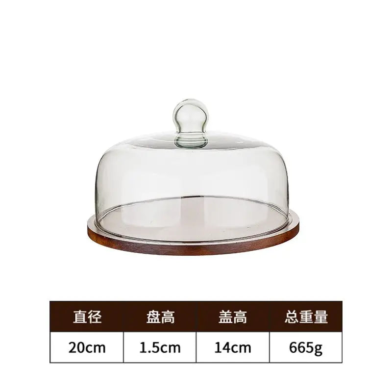 Cloche à Gâteau en Verre Transparent