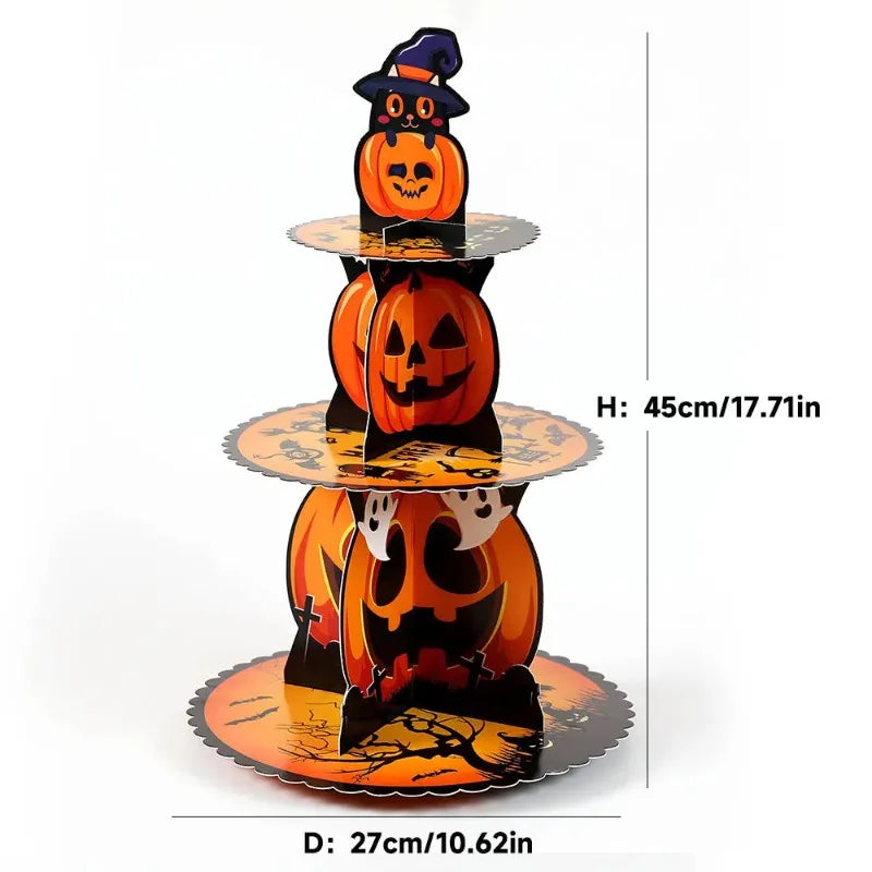 Présentoir Cupcakes Carton Halloween Fête