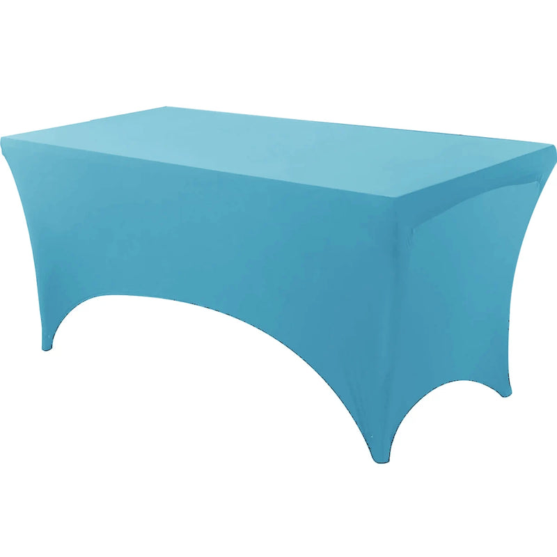 Mantel de licra ajustado, lavable y resistente a las arrugas, funda elástica rectangular para mesas de patio, ideal para eventos, bodas y fiestas