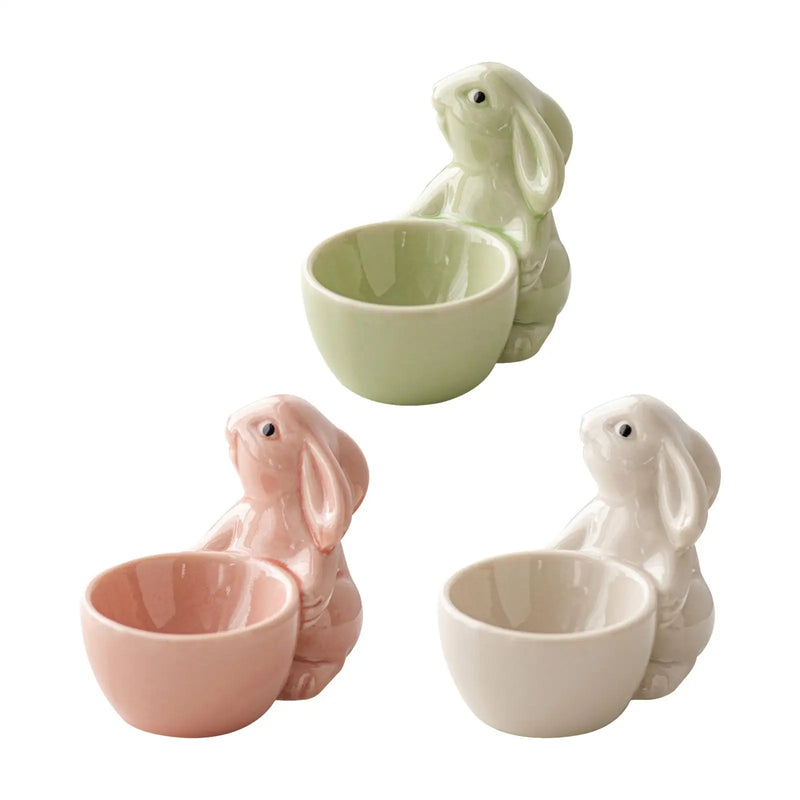 Soporte para huevos, decoración de mesa, utensilios de cocina, comida, decoración del hogar, desayuno para huevos duros, soporte para huevos de conejito de Pascua, huevera
