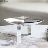 Coupe Fruits Métal Base Cristal