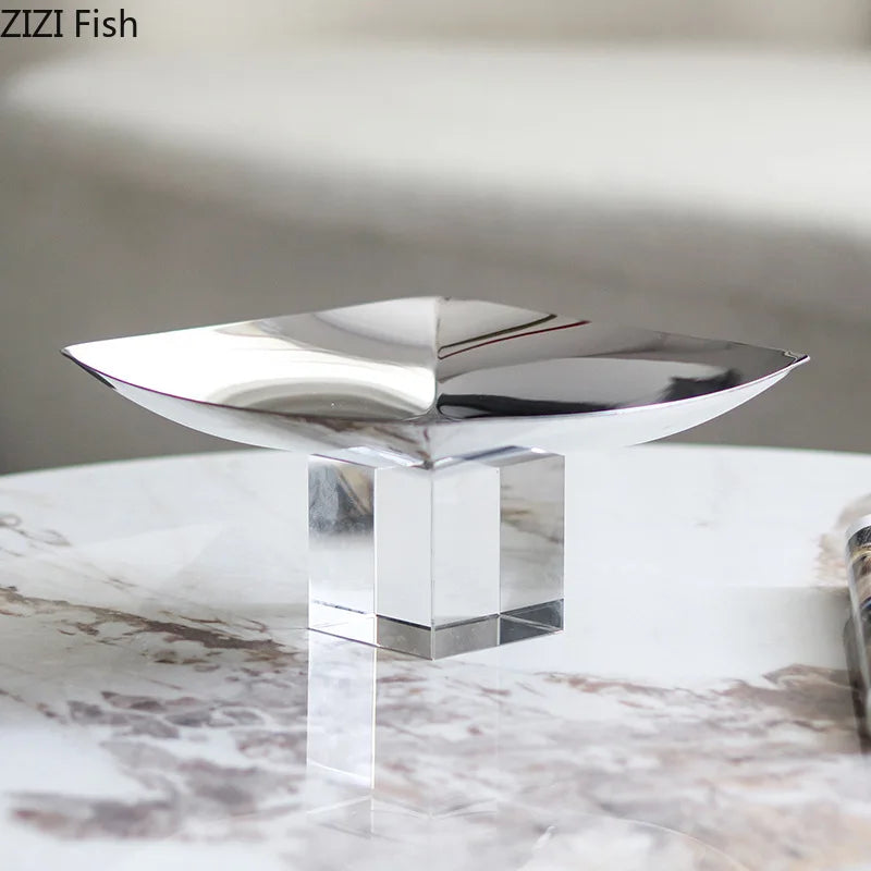 Coupe Fruits Métal Base Cristal