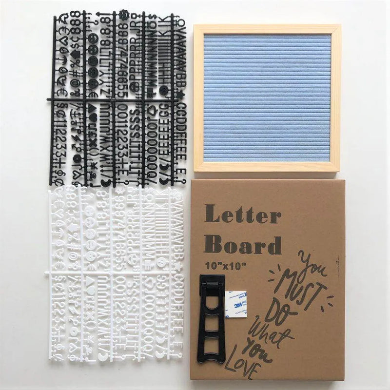 Tablero de letras de fieltro y madera, letrero de alfabeto para decoración de pared del hogar, tablero de mensajes estilo Ins