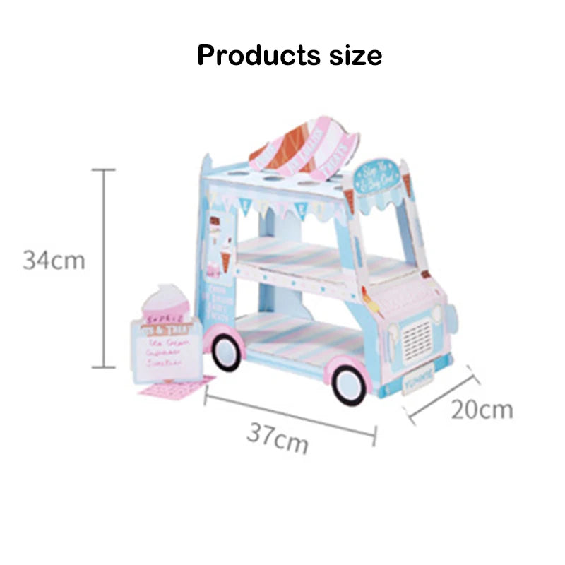 Présentoir Cupcakes Camion Glaces Anniversaire