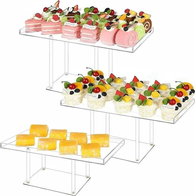 Presentoir buffet acrylique – vue détaillée matière et finition