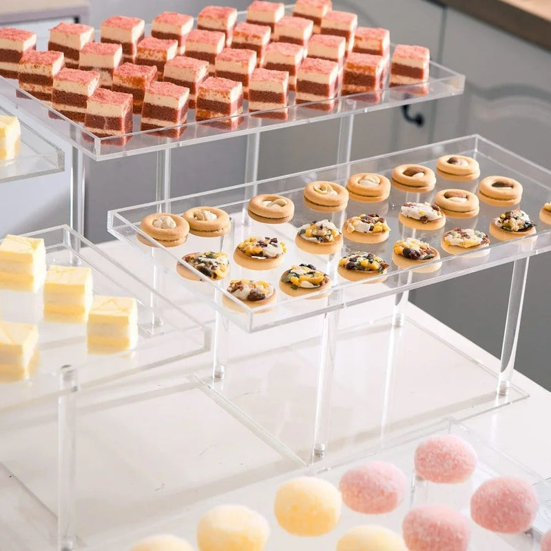 Presentoir buffet acrylique – mise en situation buffet de mariage