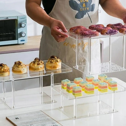 Expositor de acrílico para buffet.