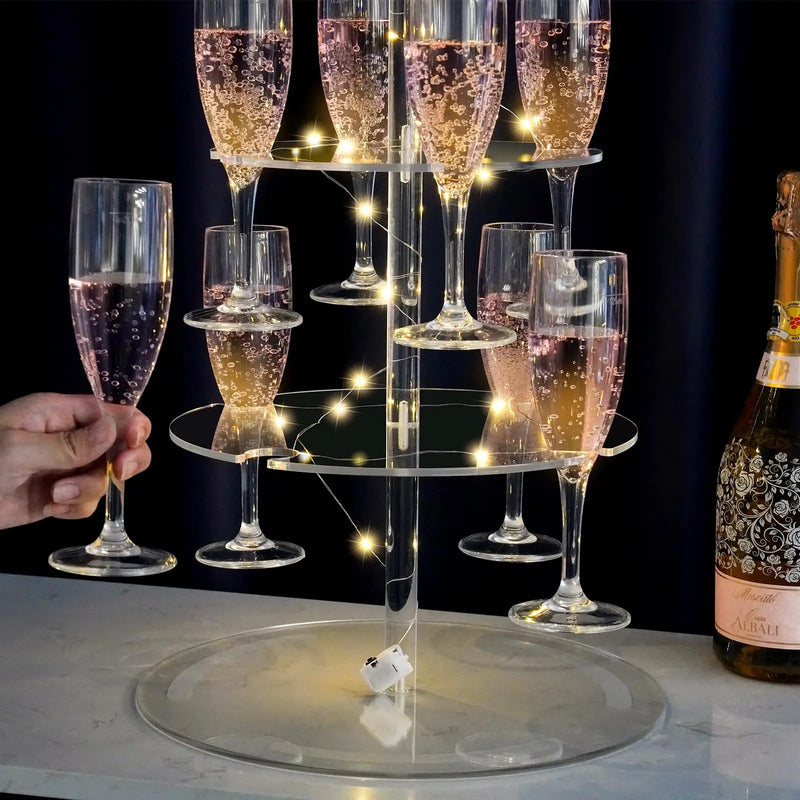 Présentoir flute champagne – composition événementielle haut de gamme