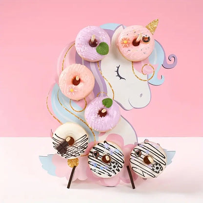 Présentoir donuts licorne