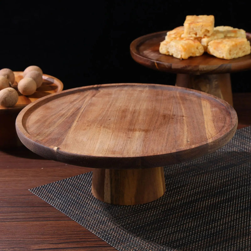 Présentoir gâteau bois – vue détaillée matière et finition