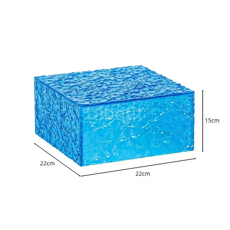 Présentoir buffet bleu effet glaçon