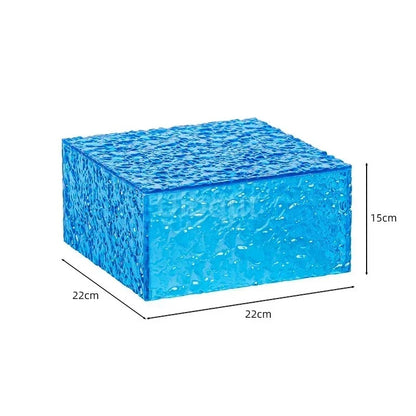 Présentoir buffet bleu effet glaçon