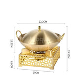 Chauffe plat cuivre 22cm – vue détaillée matière et finition
