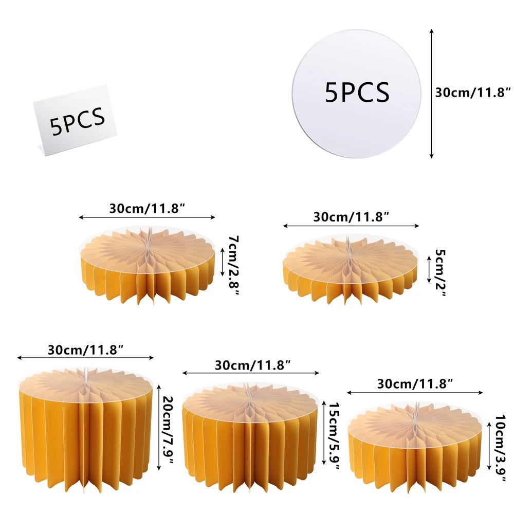 Présentoir buffet en papier orange