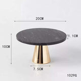 Présentoir gâteau en marbre noir 20cm – présentoir boutique pâtisserie vitrine