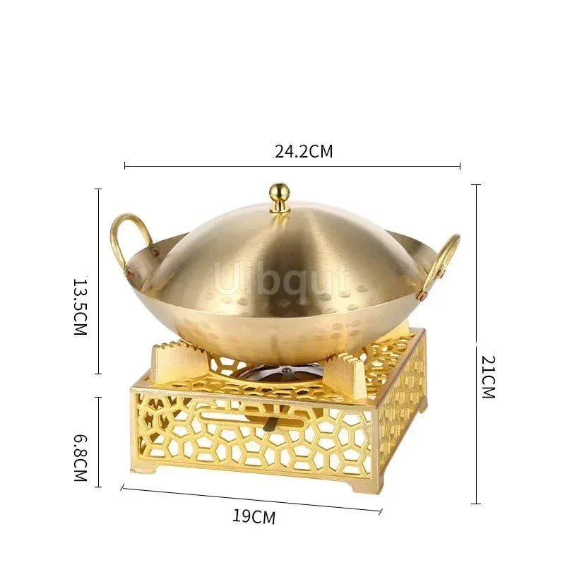 Chauffe plat cuivre 24 cm – accessoire buffet traiteur événement