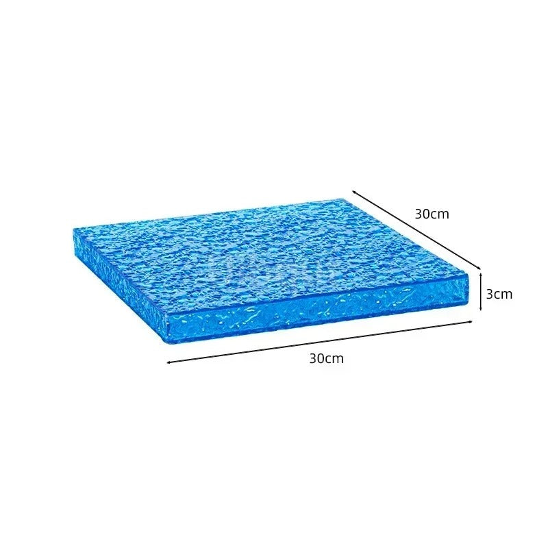 Présentoir buffet bleu effet glaçon