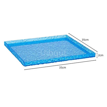 Présentoir buffet bleu effet glaçon