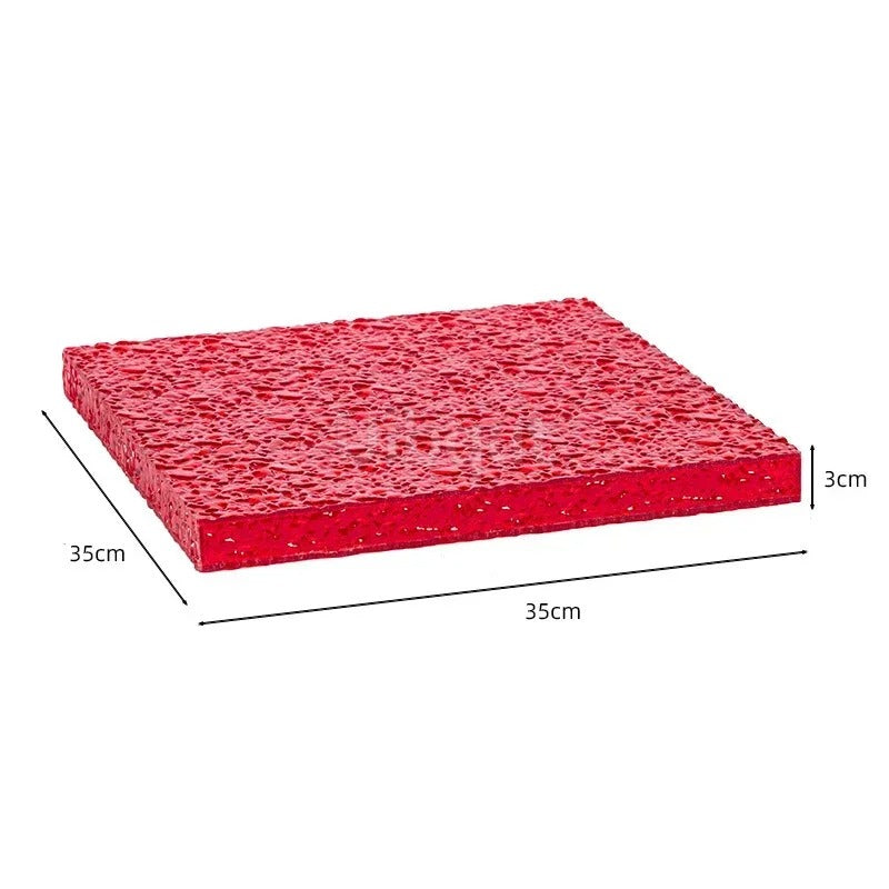 Presentoir buffet rouge effet glaçon – scénographie buffet et art culinaire