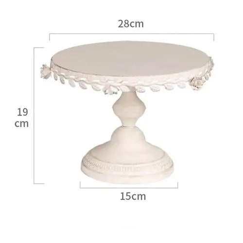 Présentoir gâteaux bois blanc 28cm – détail design produit qualité supérieure
