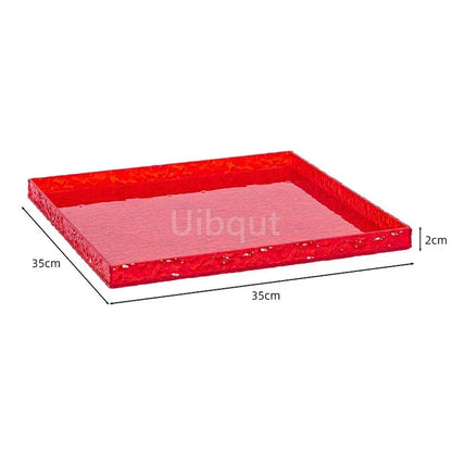 Presentoir buffet rouge effet glaçon