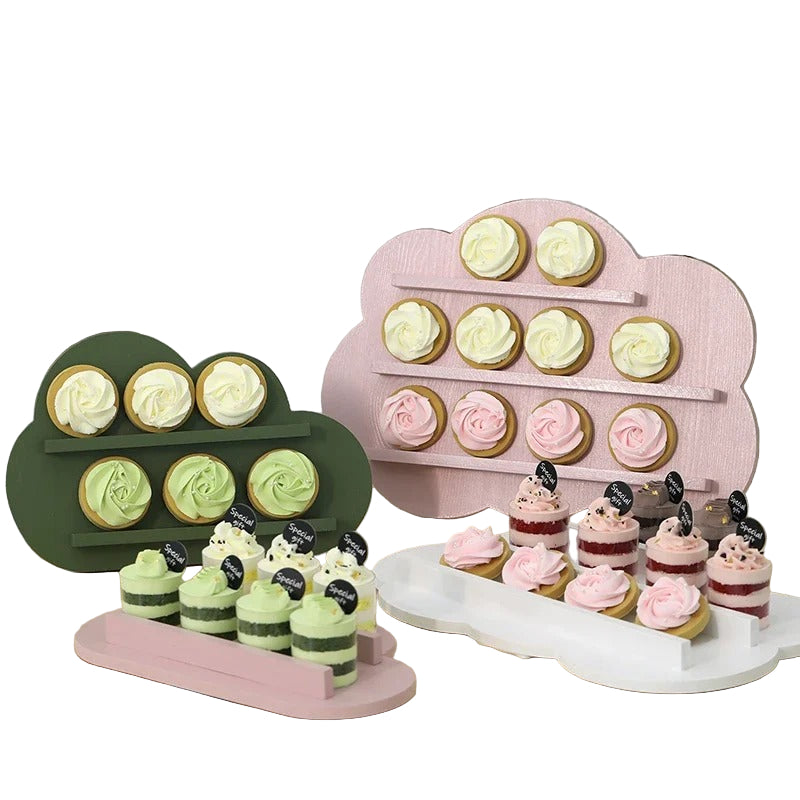 Présentoir macaron bois – support service buffet premium