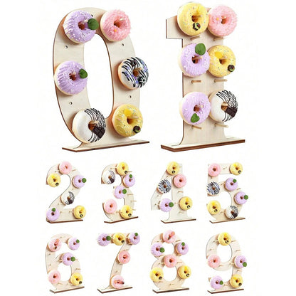 Présentoir donuts chiffre