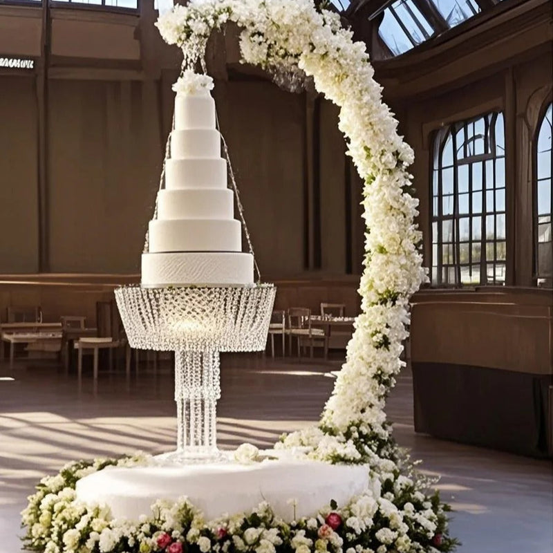 Presentoir gâteau mariage – vue détaillée matière et finition