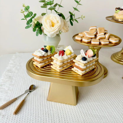Présentoir à Gâteau Design Doré