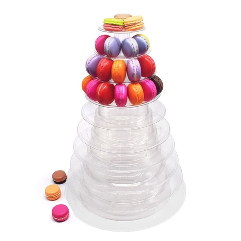 Présentoir macaron mariage rond – déco table bar à bonbons mariage
