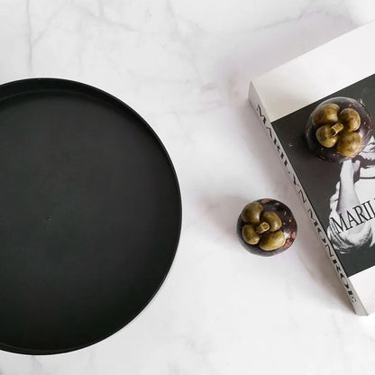 Présentoir gâteau rond noir