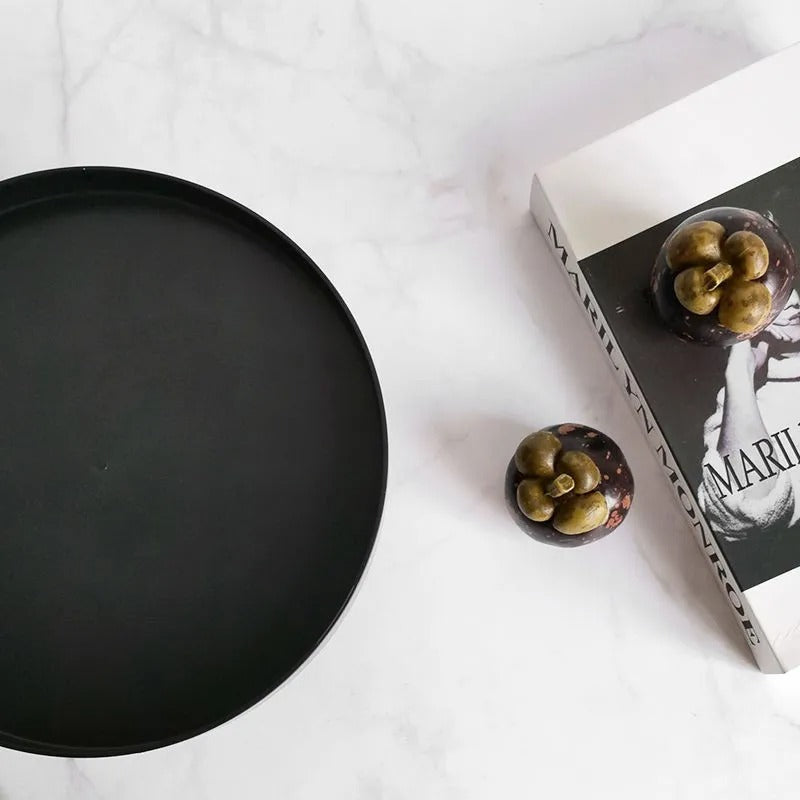 Présentoir gâteau rond noir – présentoir buffet mariage chic