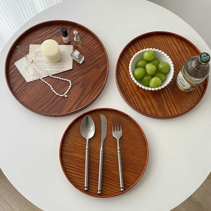 Plateau en bois rond