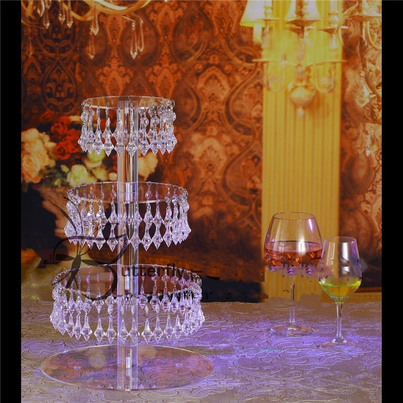 Présentoir cupcake mariage cristal – présentation bar à bonbons et table sucrée