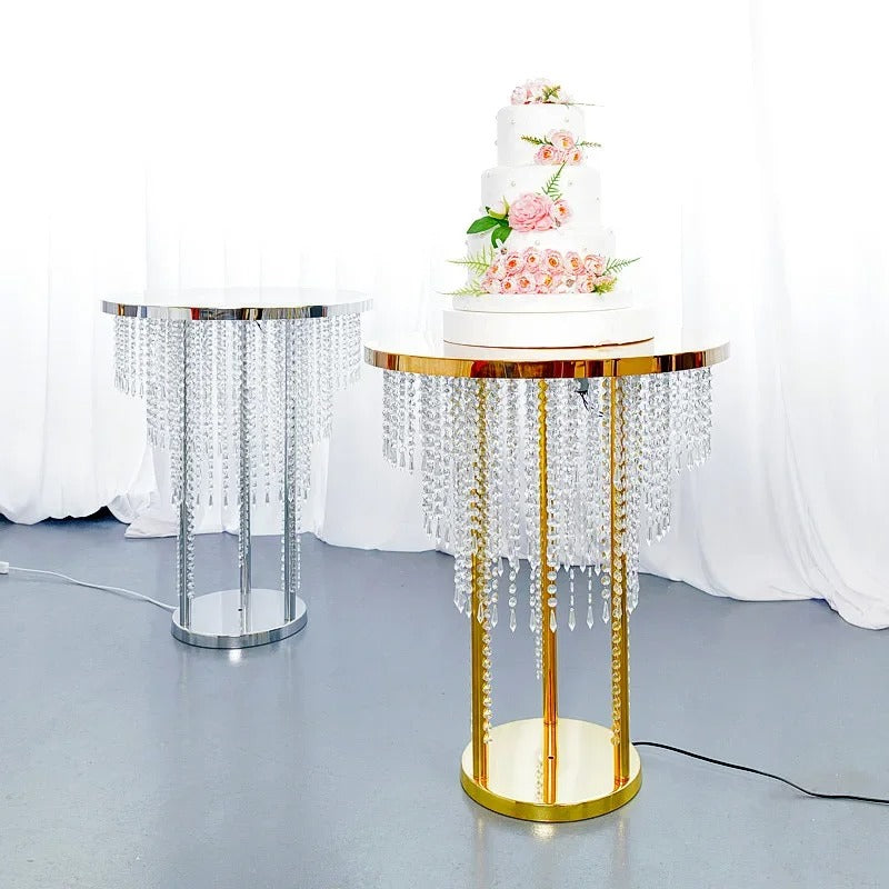 Présentoir gâteau mariage 60 cm – élément déco fête prénatale