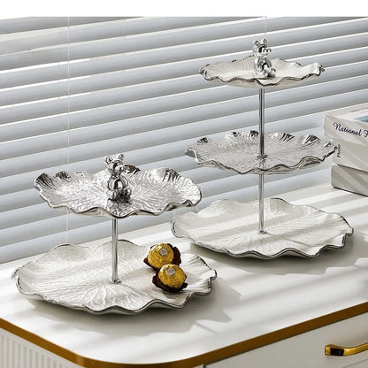 Présentoir cupcake original argenté