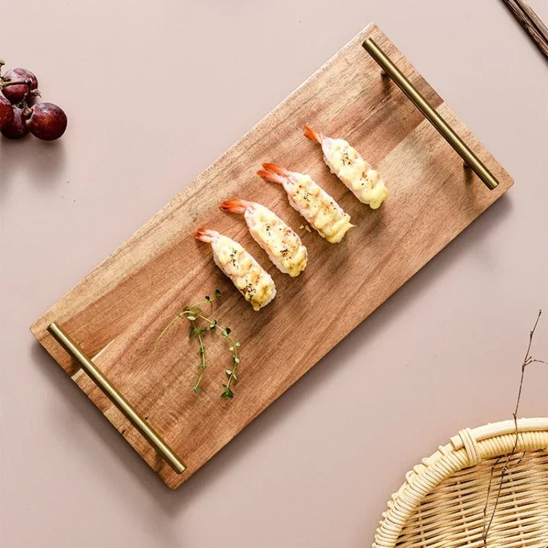 Plateaux apéritif en bois 36cm – présentoir boutique pâtisserie vitrine