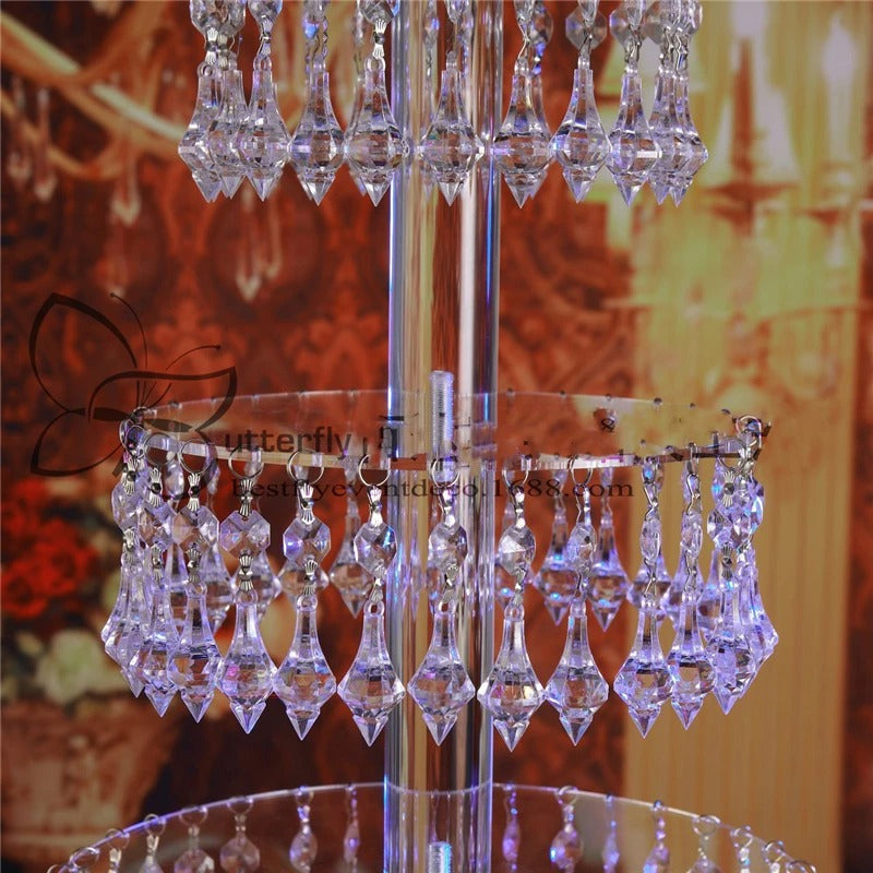 Présentoir cupcake mariage cristal – mise en scène buffet sucré salé