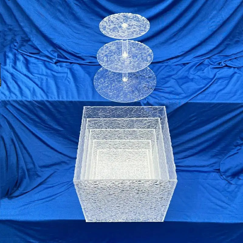 Présentoir acrylique buffet effet glaçon - Lot – déco mariage et fête d'anniversaire